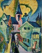 Ernst Ludwig Kirchner Konigstein with red church Spain oil painting artist